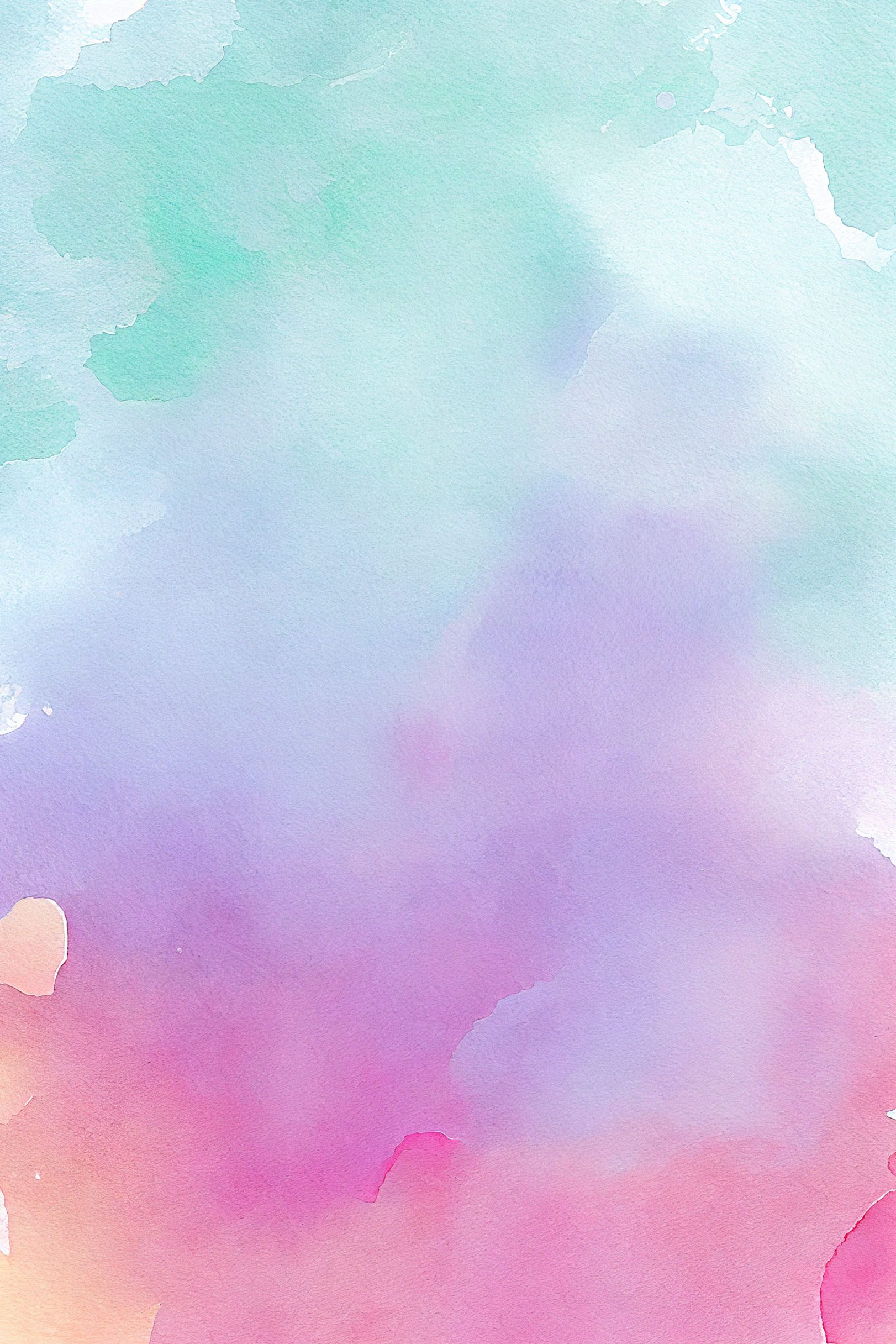 Green Pink Dreamy Gradient Watercolor Background